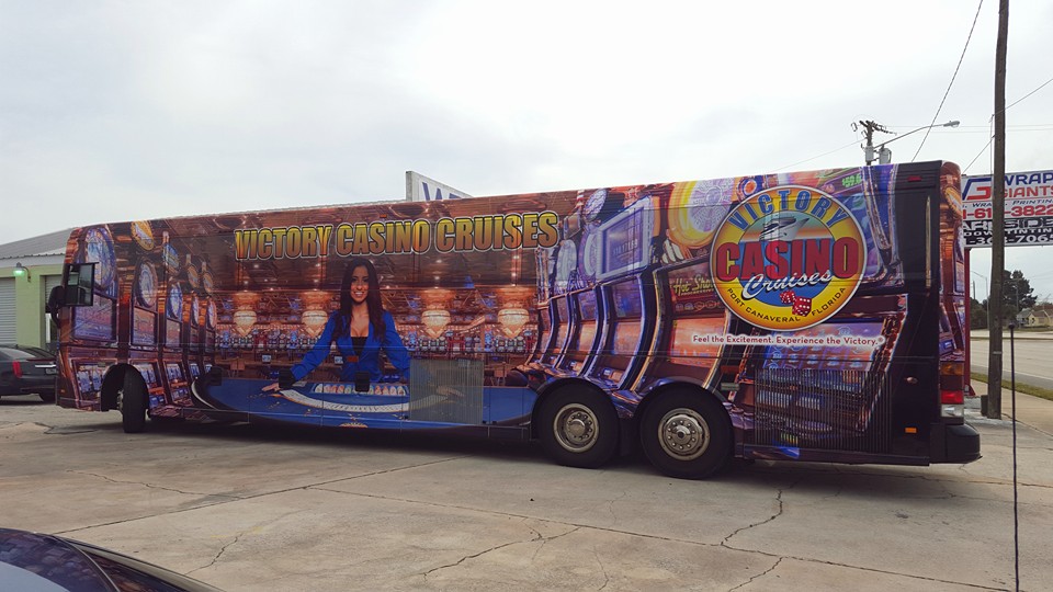 Large commercial bus wrap produced by Wrap Giants