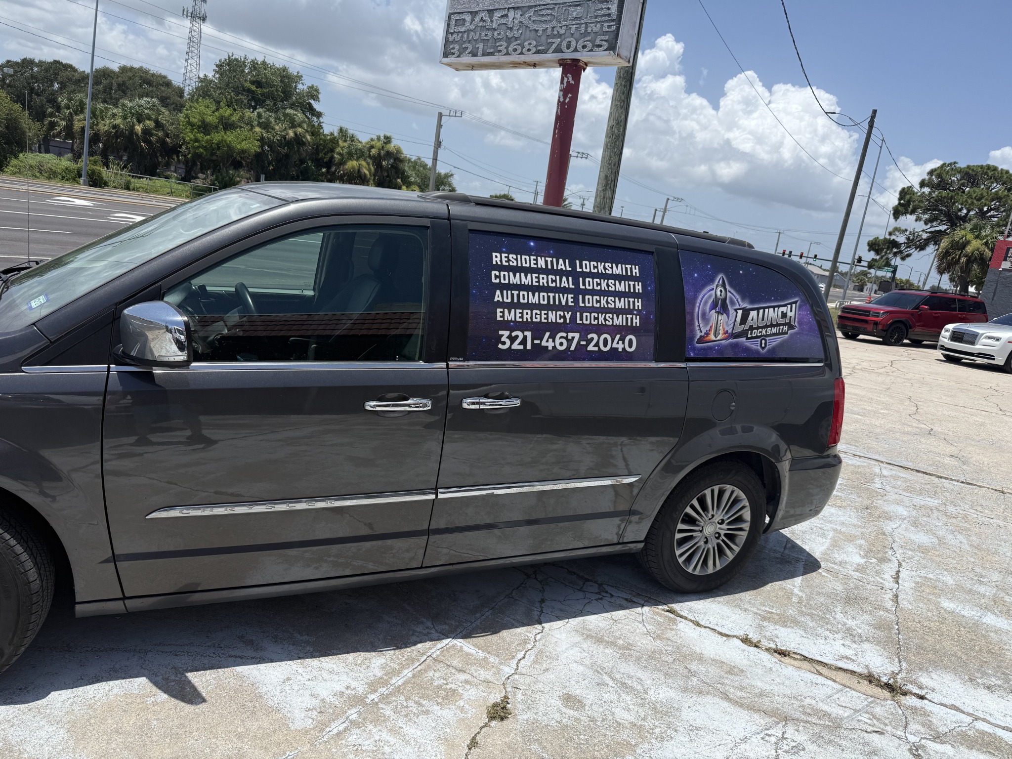 Black service van graphics