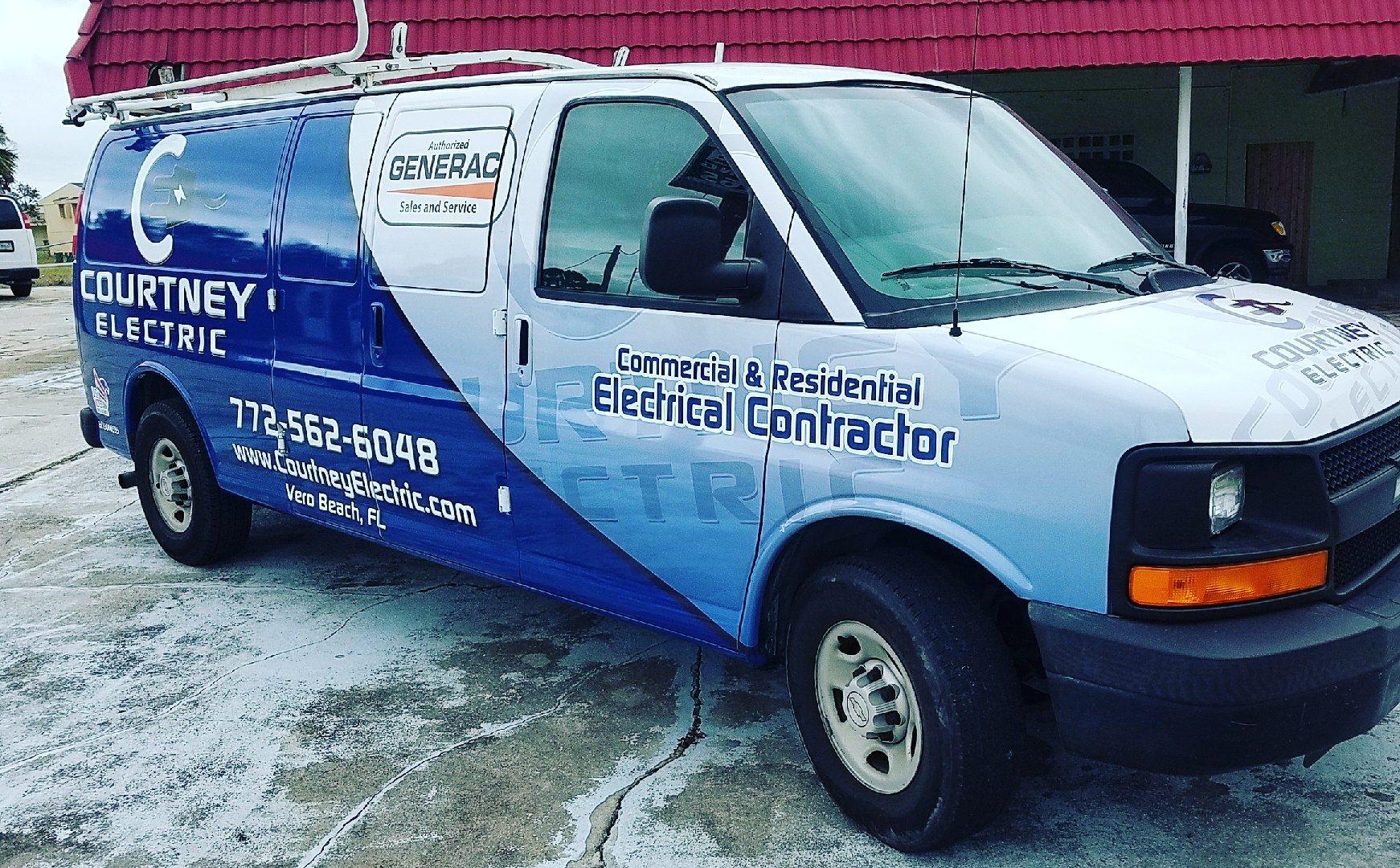 Electrical contractor van graphics