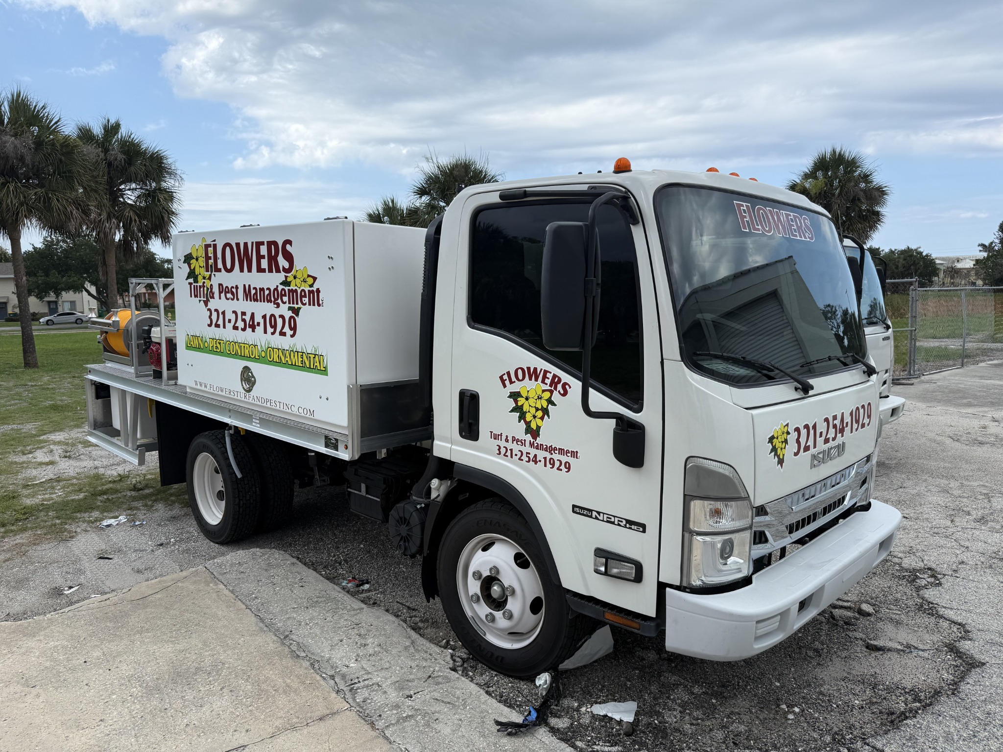 Landscape company work truck graphics