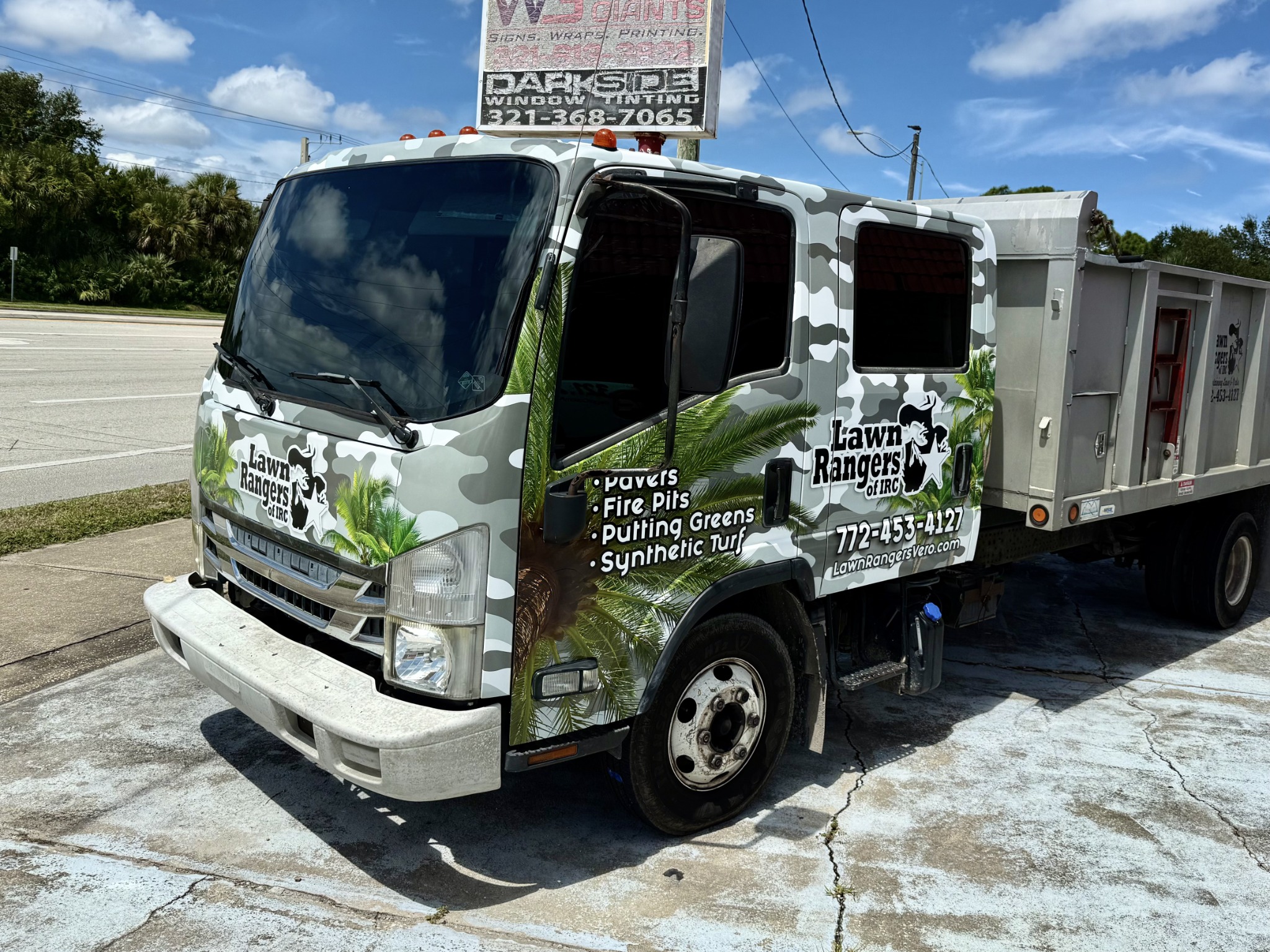 Lawn care truck wrap