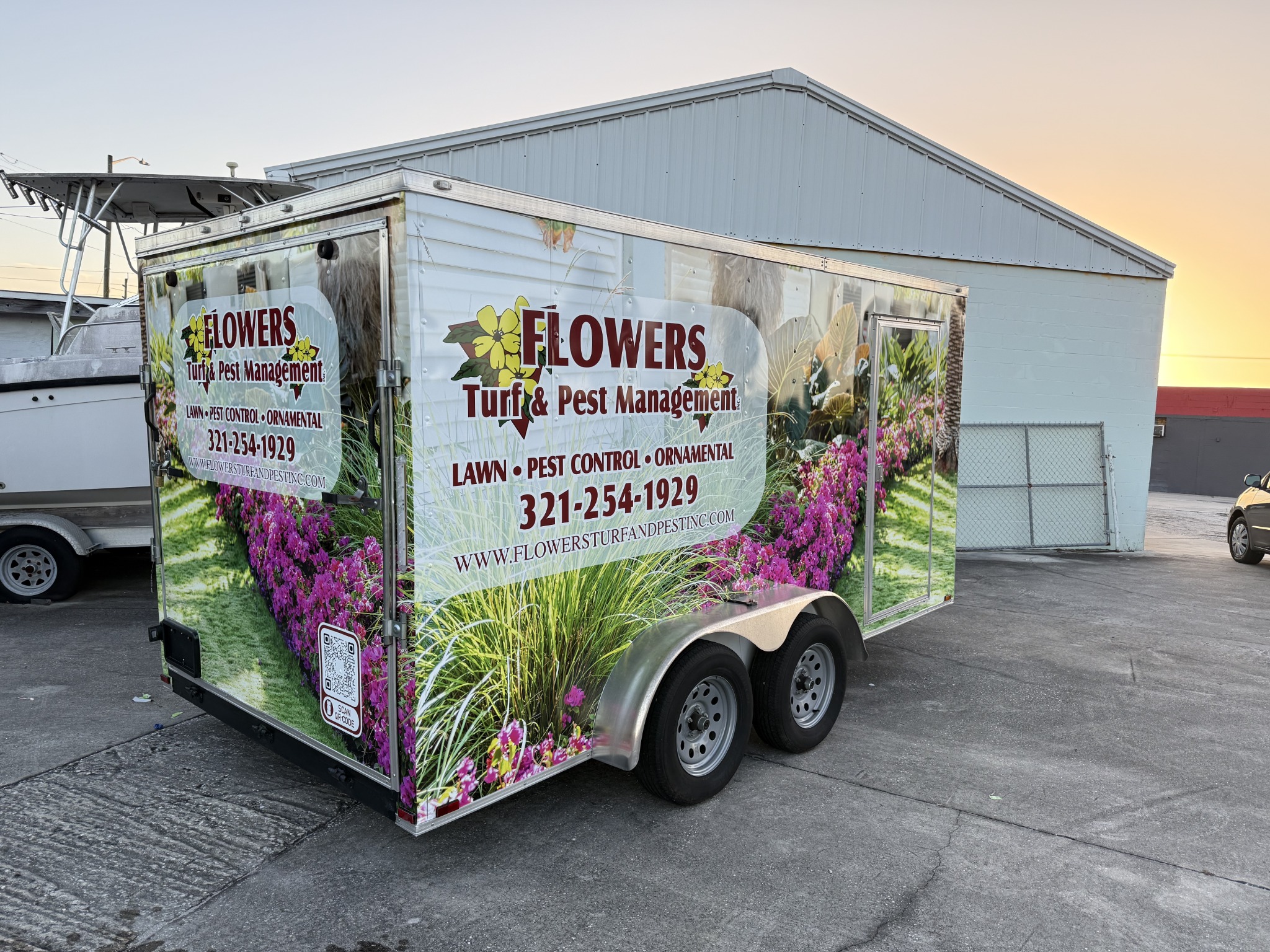 Florist mobile business trailer by Wrap Giants
