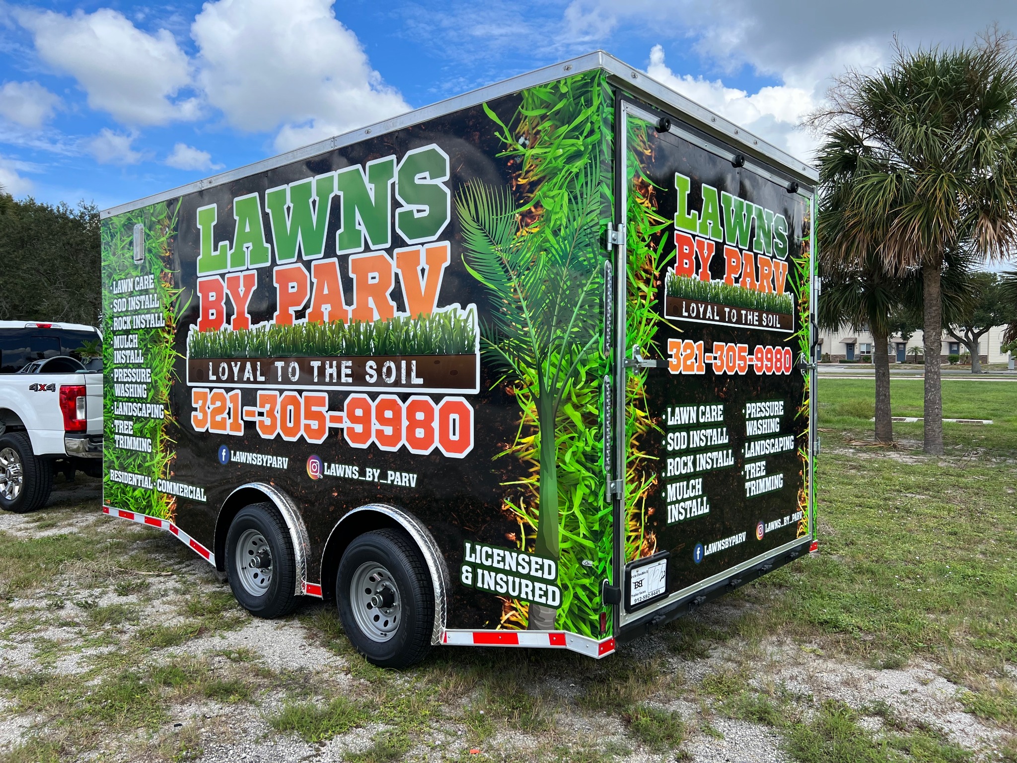 Barns Backyard food trailer branding by Wrap Giants