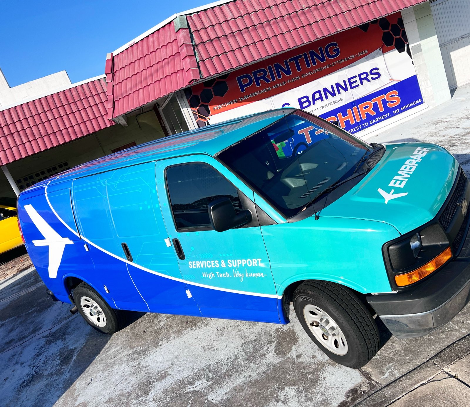 Branded business service van
