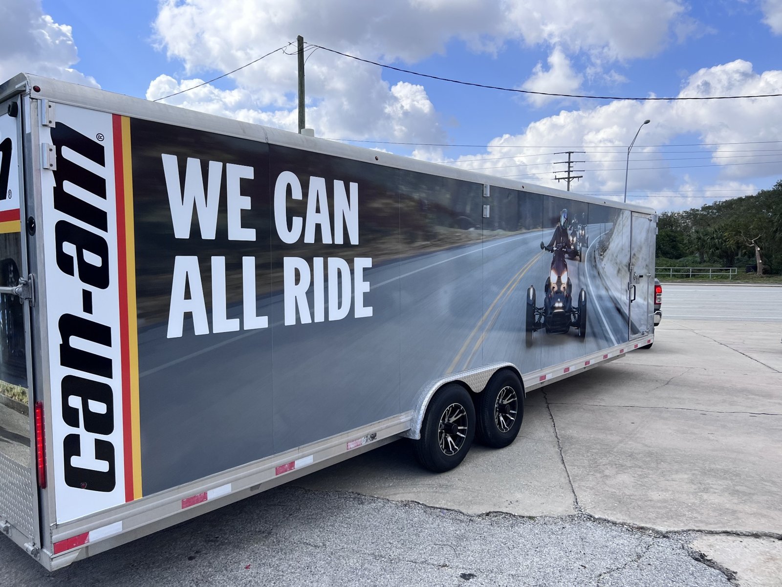 Can-Am promotional trailer graphics