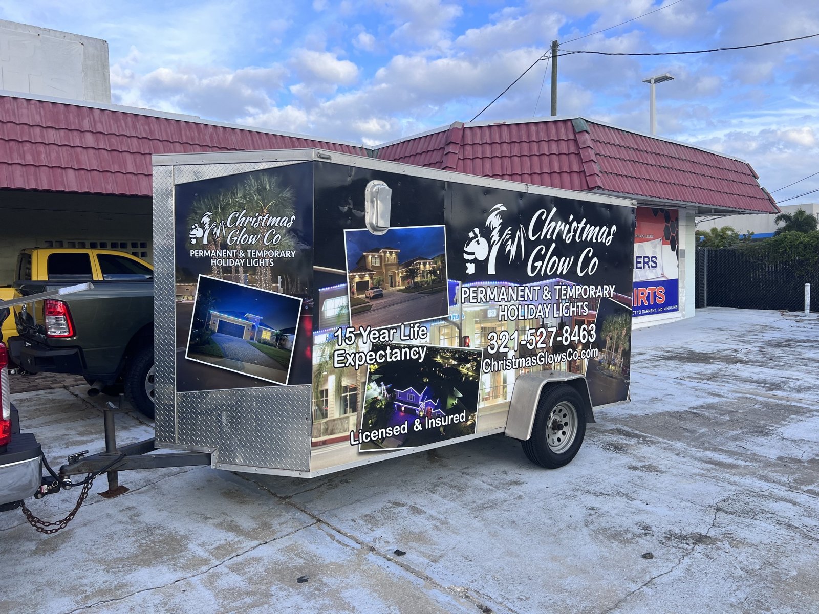 Christmas Glow Co. business trailer graphics