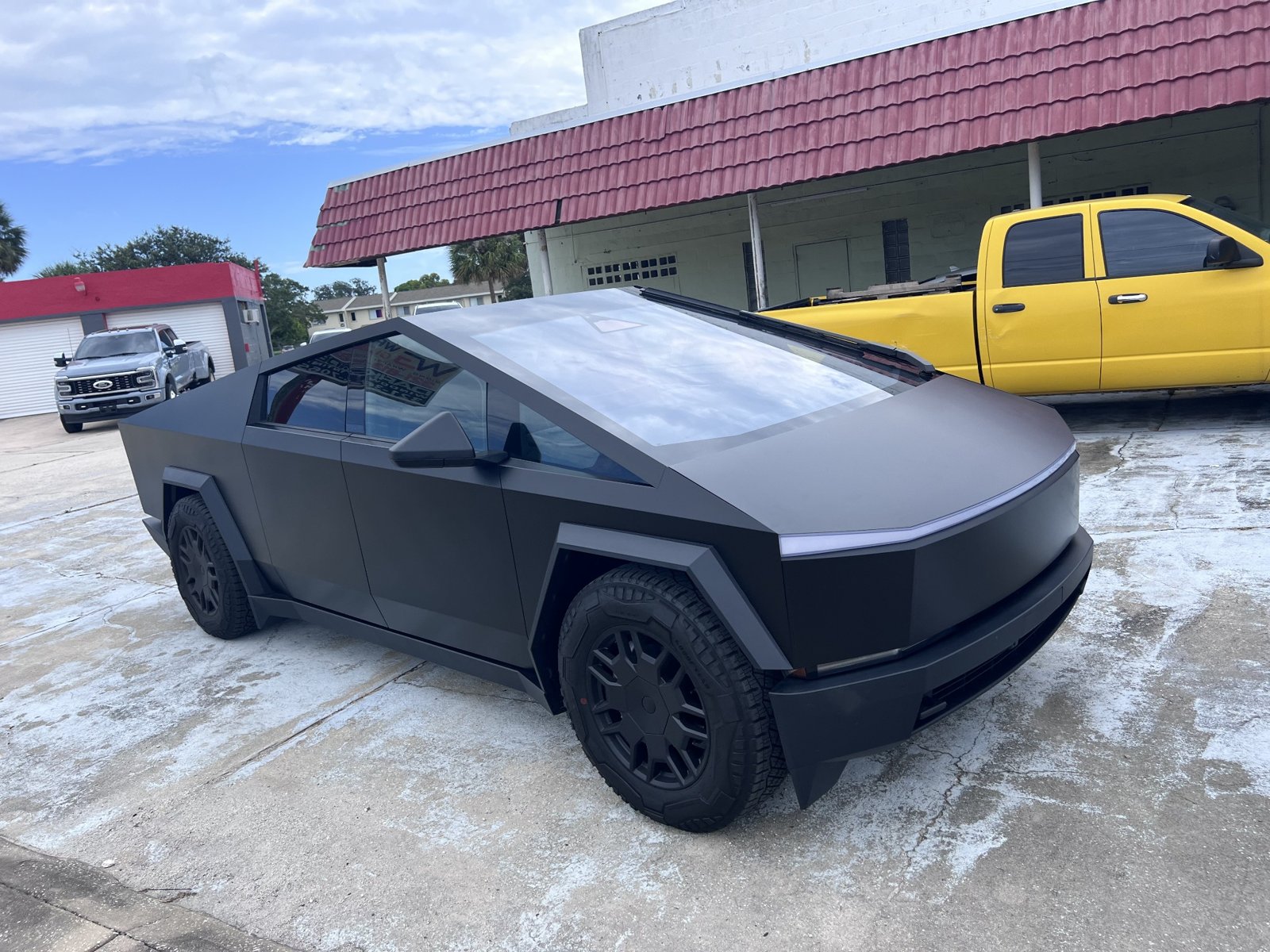 Dark Cybertruck exterior finish