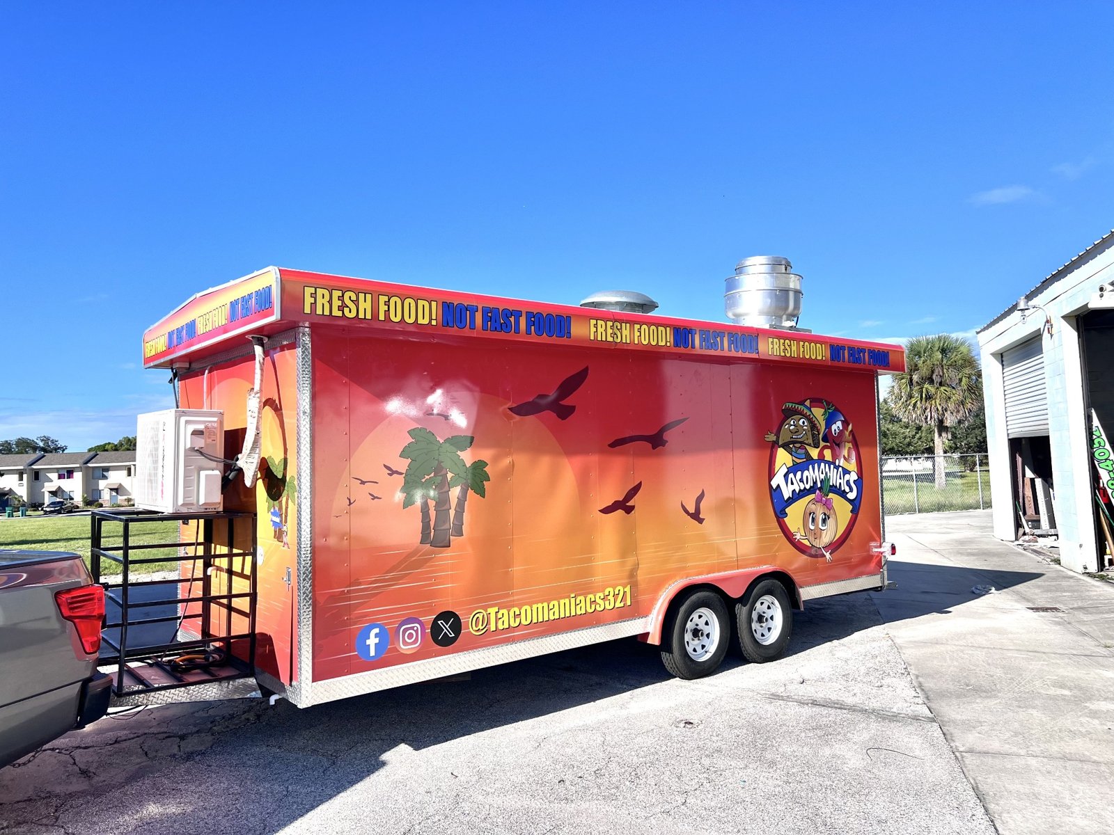 Custom food-business trailer graphics