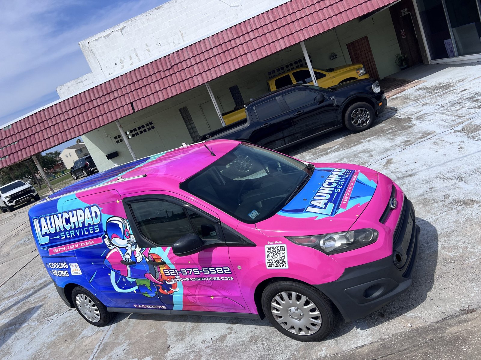 Launchpad Services branded car