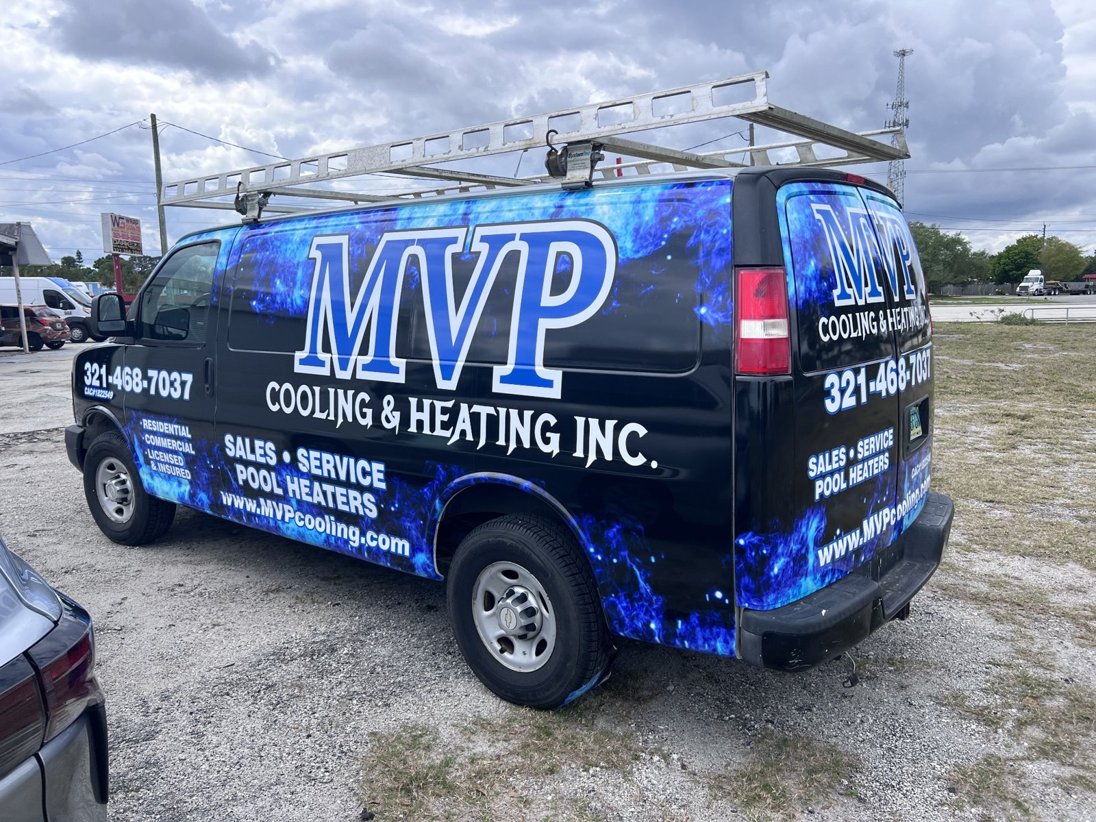 MVP Cooling & Heating van graphics