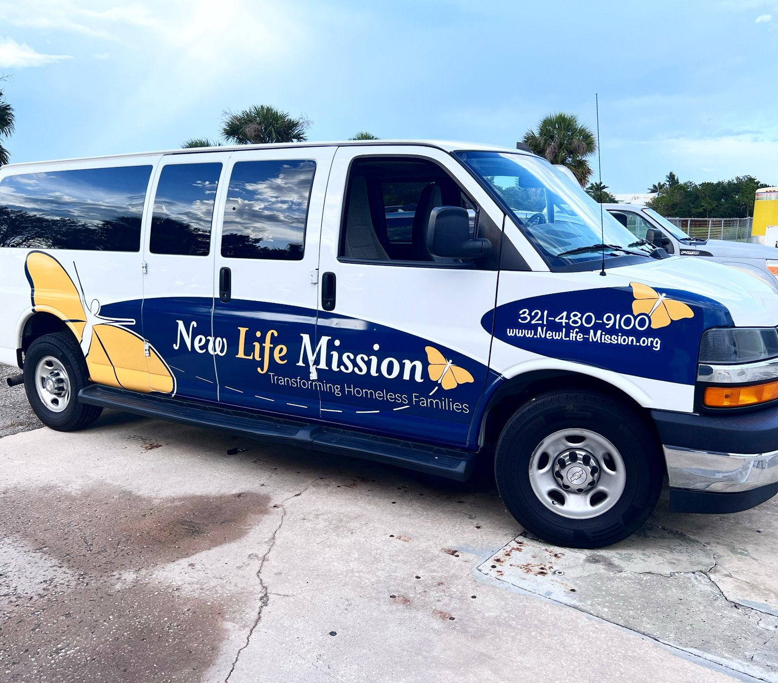 New Life Mission van graphics