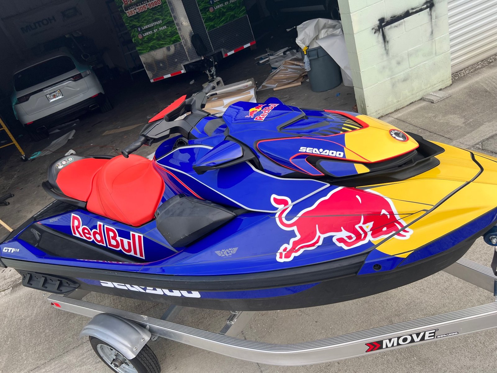 Colorful personal watercraft graphics