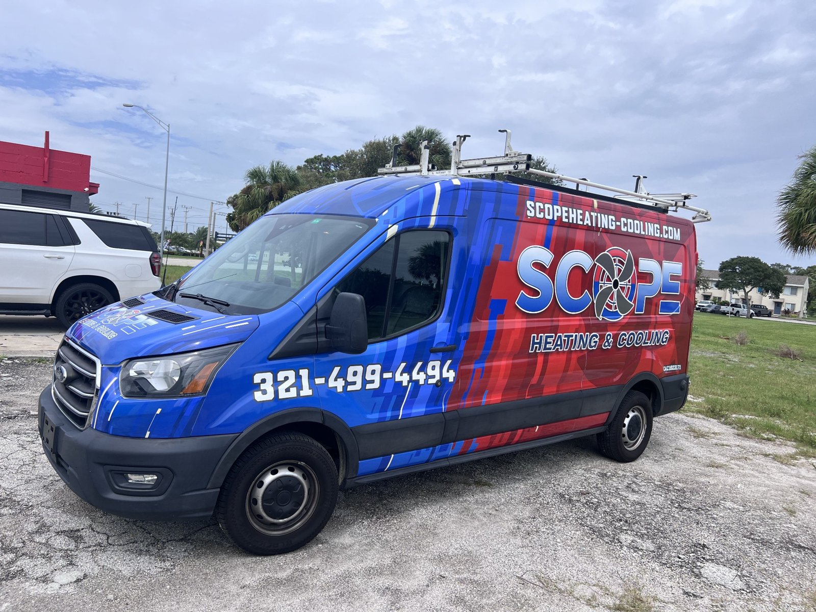 SCF service van graphics
