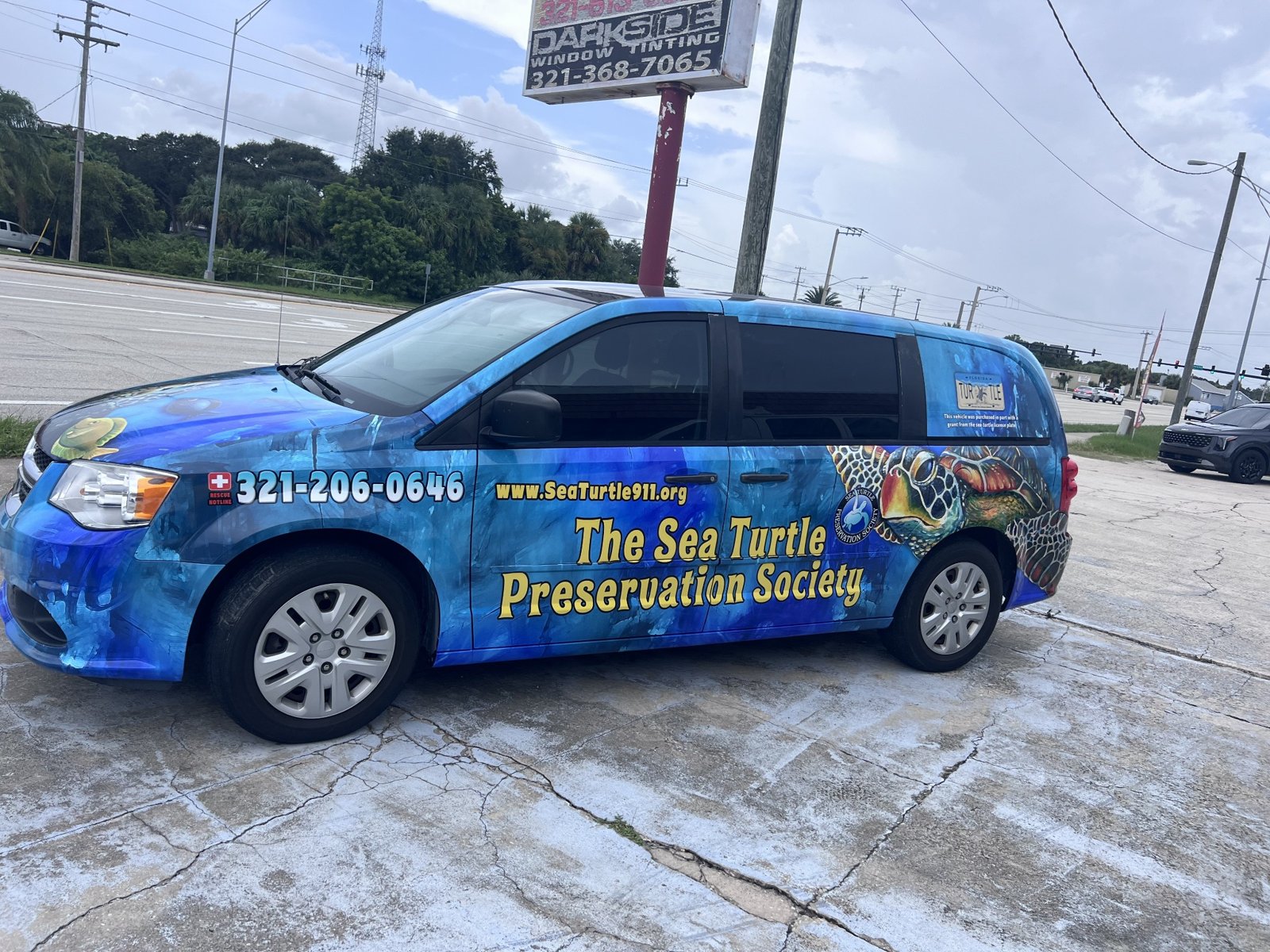 Sea Turtle Preservation Society van graphics
