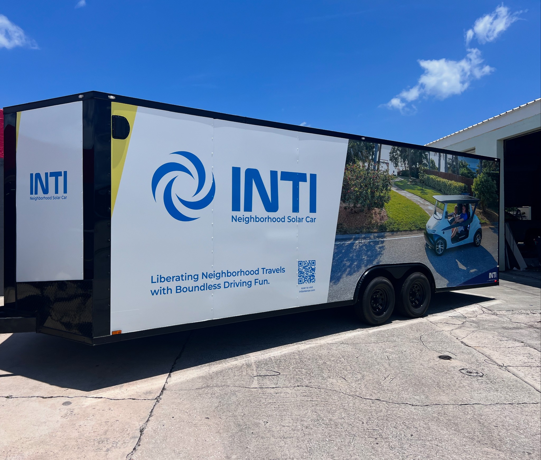 INTI commercial enclosed trailer graphics by Wrap Giants